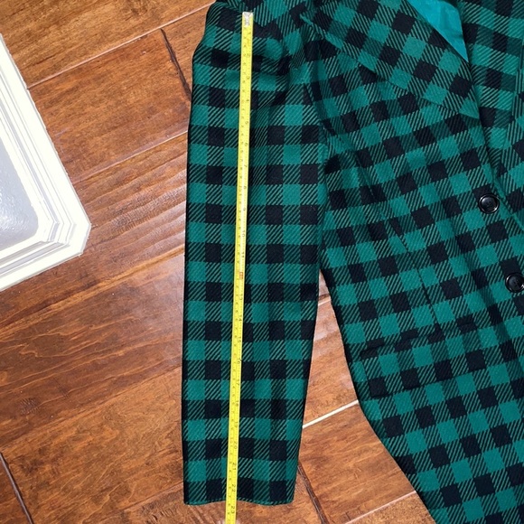 Emmanuelle Khanh green checkered wool blazer made in France - Picture 12 of 16